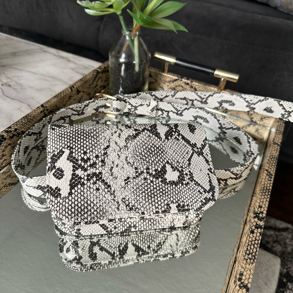Snake Print Belt Bag